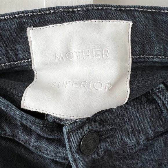 MOTHER black the vagabond mini fray denim skirt - Picture 3 of 6